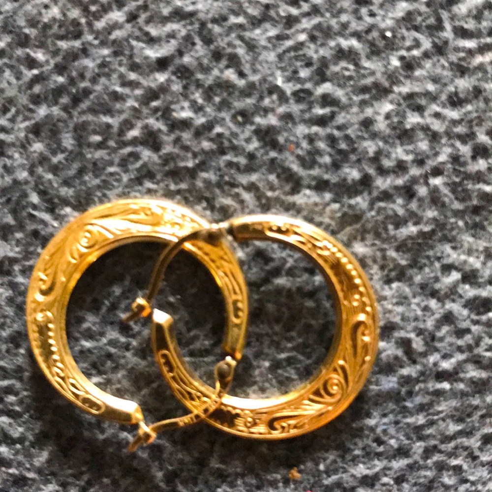 14k Gold Hoops
